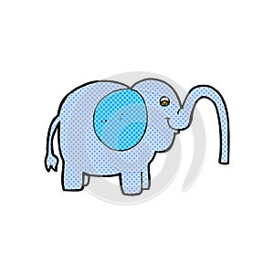comic cartoon elephant squirting water