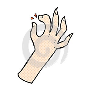 comic cartoon hand symbol