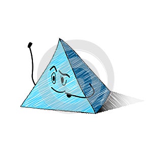 Comic Cartoon Illustration of a Pyramid with hands