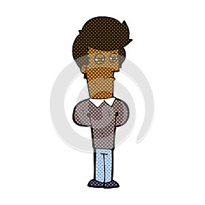 comic cartoon jaded man