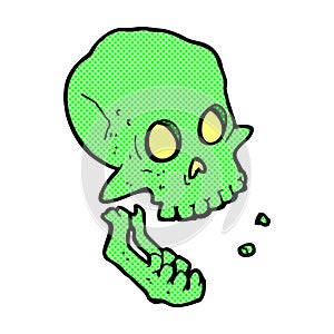 comic cartoon laughing skull