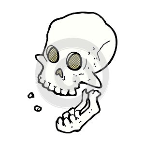 comic cartoon laughing skull