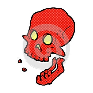 comic cartoon laughing skull