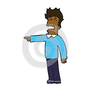 comic cartoon man accusing