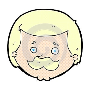 comic cartoon man with mustache
