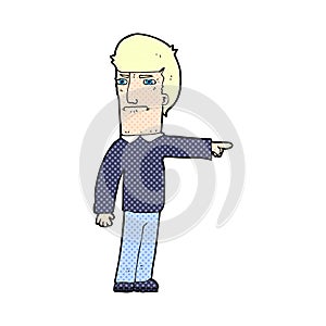 comic cartoon man pointing