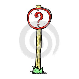 comic cartoon question mark sign