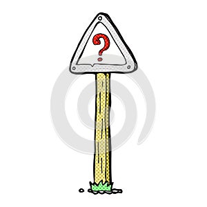 comic cartoon question mark sign