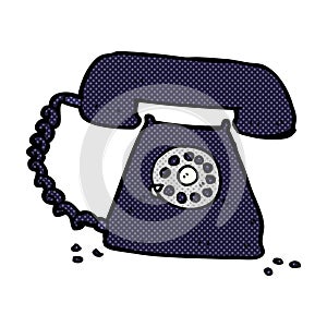 comic cartoon retro telephone