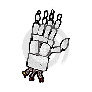 comic cartoon robot hand