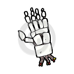 comic cartoon robot hand