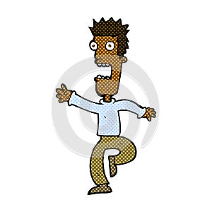 comic cartoon shrieking man