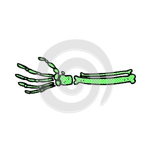 comic cartoon skeleton hand