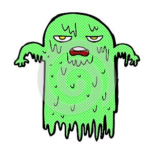 comic cartoon slimy ghost