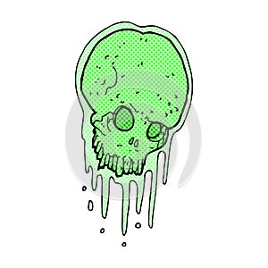 comic cartoon slimy skull