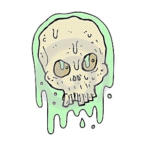 comic cartoon slimy skull