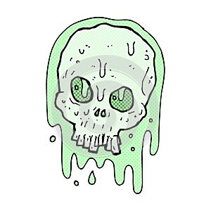 comic cartoon slimy skull