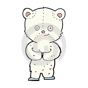 comic cartoon teddy polar bear cub
