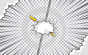 Comic cartoon versus with speech bubble background template