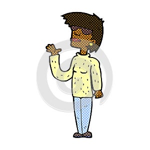 comic cartoon woman wearing spectacles