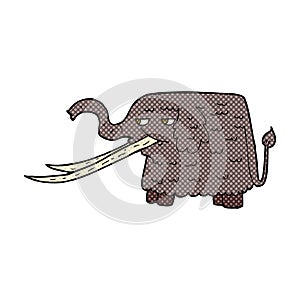 comic cartoon woolly mammoth