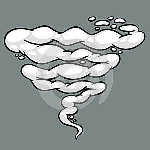 Comic cloud or smoke, cartoon vector motion effects, and explosions