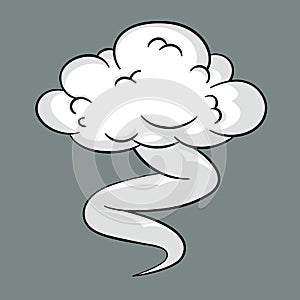 Comic cloud or smoke, cartoon vector motion effects, and explosions