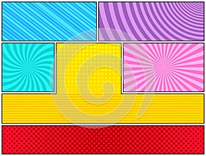 Comic colorful bright composition