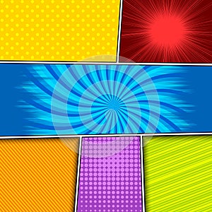 Comic colorful composition