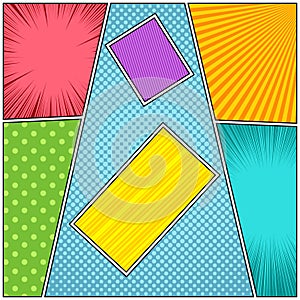 Comic colorful composition