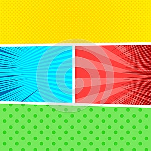 Comic colorful composition