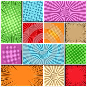 Comic colorful composition