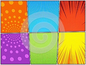 Comic colorful composition