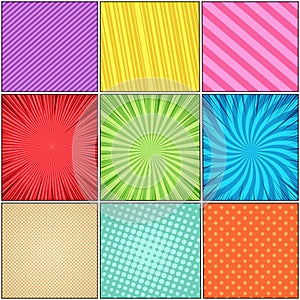 Comic colorful composition