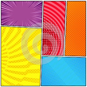 Comic colorful composition