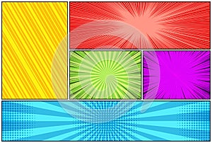 Comic colorful composition