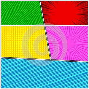 Comic colorful composition