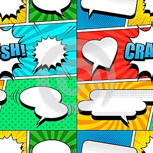 Comic colorful elegant seamless pattern