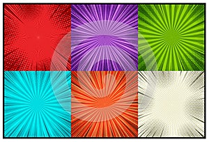 Comic colorful explosive backgrounds
