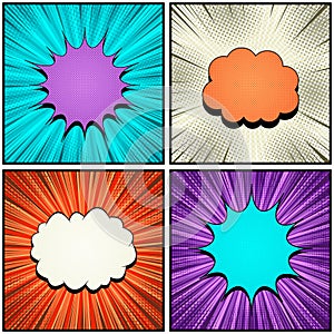 Comic colorful explosive backgrounds