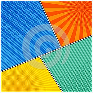 Comic colorful frames concept