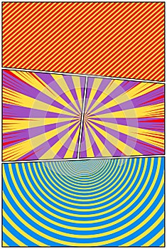 Comic colorful light vertical composition