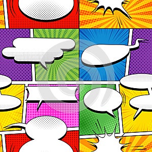 Comic colorful seamless pattern