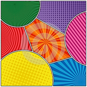 Comic colorful super composition