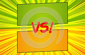 Comic competitive horizontal concept