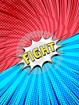 Comic competitive vertical concept