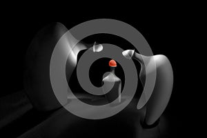 Comic composition with three vases Flattery