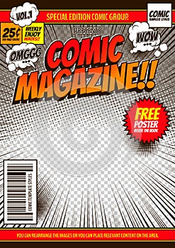 Comic cover template 1