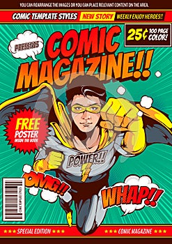 Comic cover template 9