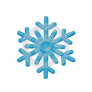 Comic  crystal ice snowflake illustration